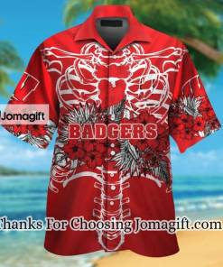 Wisconsin Badgers Hawaiian Shirt Tropical Patterns Gift