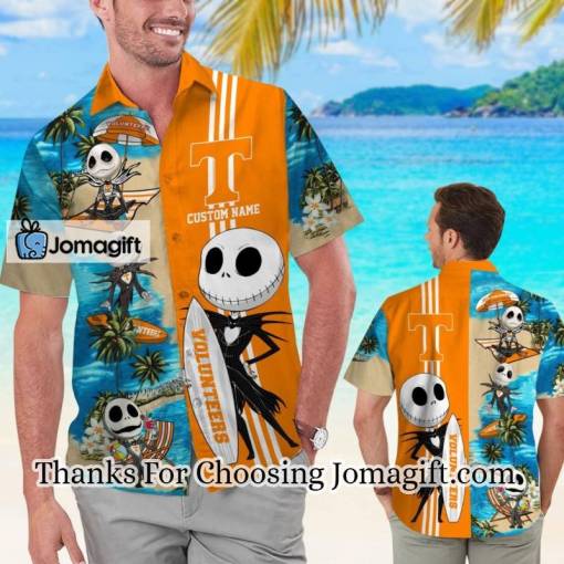 [AWESOME] Tennessee Volunteers Jack Skellington Name Personalized Hawaiian Shirt Gift