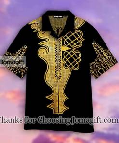 African Golden Dashiki Hawaiian Shirt