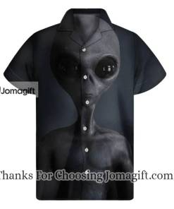 Alien Hawaii Shirt Scary Grey Alien 3D Hawaiian Adult Full
