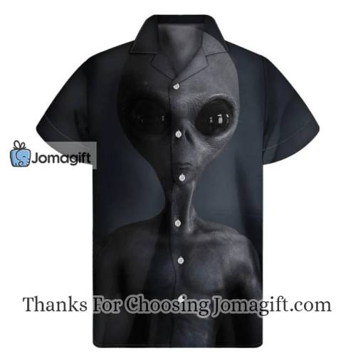 Alien Hawaii Shirt Scary Grey Alien 3D Hawaiian Adult Full