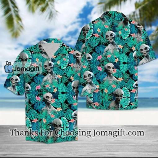 Alien Hawaiian Shirt Tropical Alien 3D Hawaii Adult Unisex Full