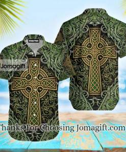 Amazing Celtic Cross St Patrick Green Hawaiian Shirt 1