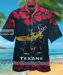 Amazing Houston Texans Baby Yoda Hawaiian Shirt For Men And Women