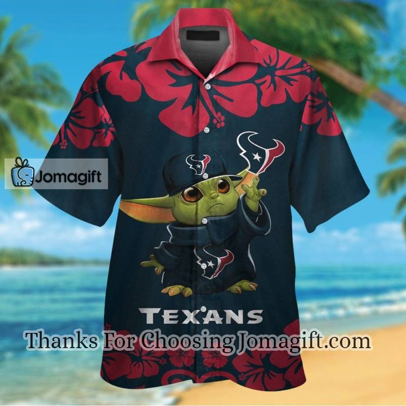 Amazing Houston Texans Baby Yoda Hawaiian Shirt For Men And Women