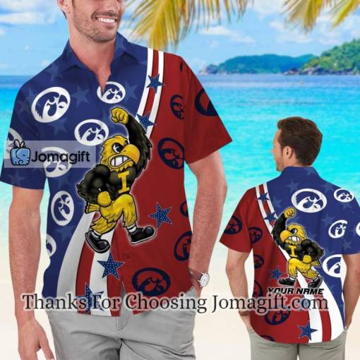[Amazing] Iowa Hawkeyes American Flag Personalized Hawaiian Shirt For Men And Women