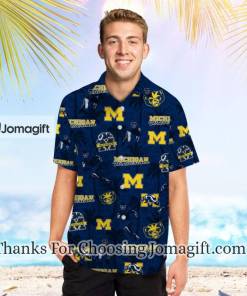 [Amazing] Michigan Wolverines Personalized Coconut Hawaiian Shirts Pit Gift