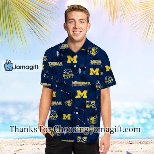 [Amazing] Michigan Wolverines Personalized Coconut Hawaiian Shirts Pit Gift