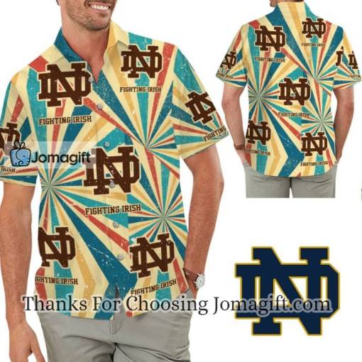 [Amazing] Notre Dame Fighting Irish Retro Vintage Style Hawaiian Shirts Gift