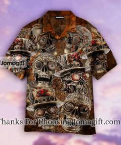 Amazing Steampunk Skull Hawaiian Shirt 2