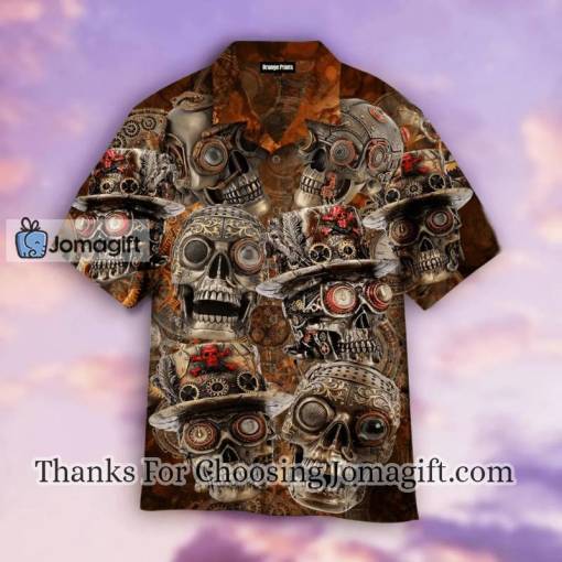 Amazing Steampunk Skull Hawaiian Shirt