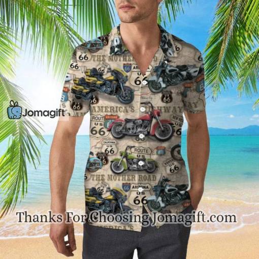 Amazing Vintage Motorcycles On Route Hawaiian Shirt