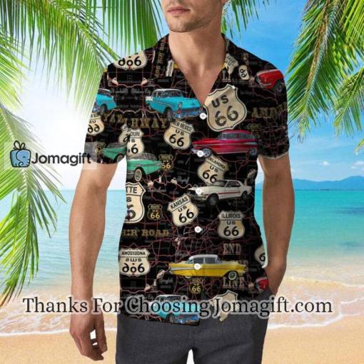 Amazing Vintage Muscle Car On Route Hawaiian Shirt