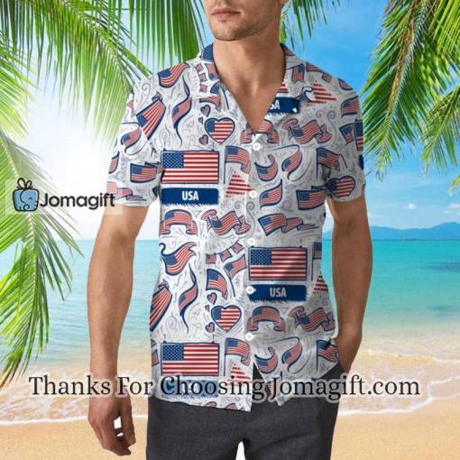 American Flag Aloha Hawaiian Shirt