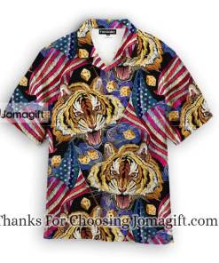 American Flag Tiger Head Hawaiian Shirt 1