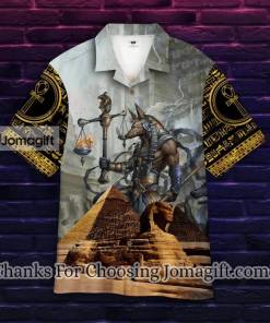 Anubis And Pyramid Hawaiian Shirt 2