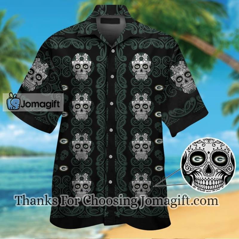 Available Now Green Bay Packersskull Hawaiian Shirt For Men And Women