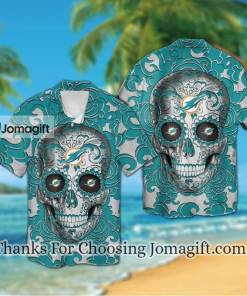 Available Now Miami Dolphins Sugarskull Hawaiian Shirt Gift