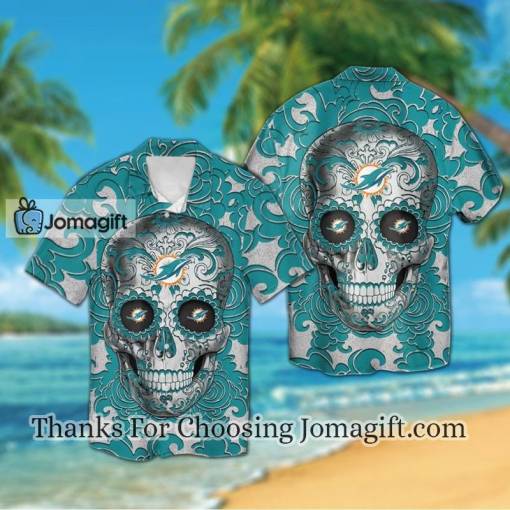 [Available Now] Miami Dolphins Sugarskull Hawaiian Shirt Gift