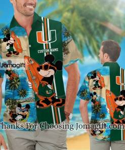 Available Now Miami Hurricanes Mickey Personalized Hawaiian Shirts Gift