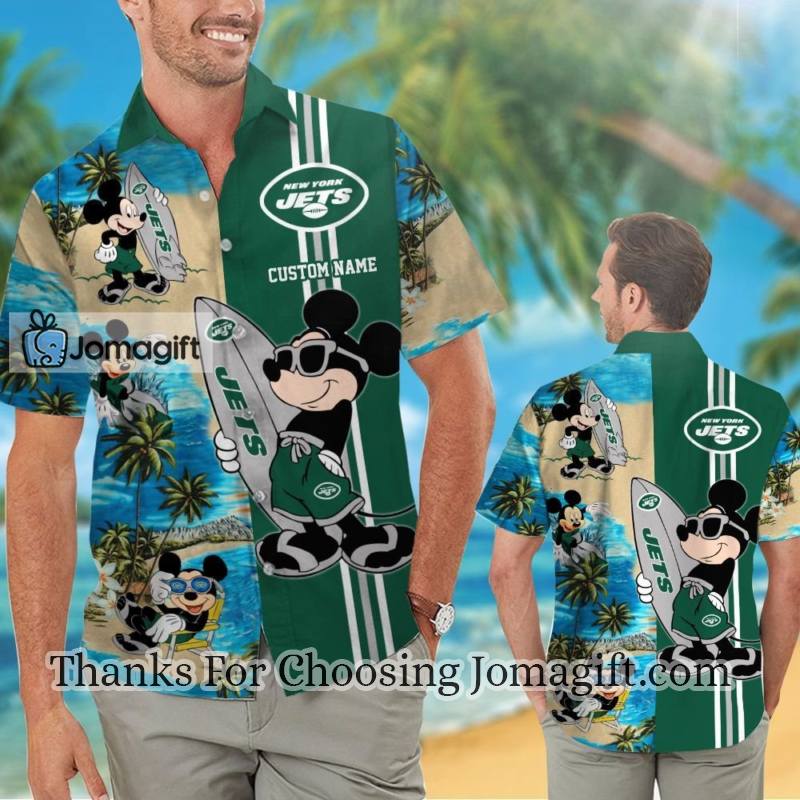Available Now New York Jets Mickey Personalized Hawaiian Shirt Gift