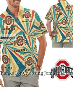 [Available Now] Ohio State Buckeyes Retro Vintage Style Hawaiian Shirt Gift