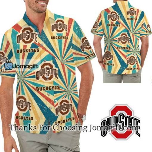 [Available Now] Ohio State Buckeyes Retro Vintage Style Hawaiian Shirt Gift