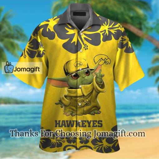 [Awesome] Iowa Hawkeyes Baby Yoda Hawaiian Shirt For Men And Women