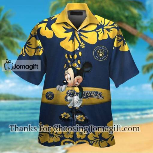 [Awesome] Milwaukee Brewers Minnie Mouse Hawaiian Shirt Gift