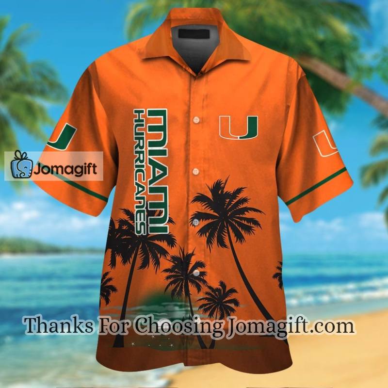 NCAA Miami Hurricanes Orange White Hawaiian Shirt Custom - T-shirts Low  Price