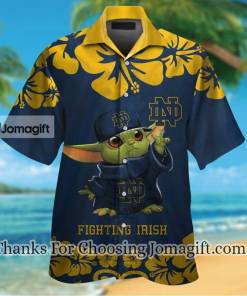 [Awesome] Notre Dame Fighting Irish Baby Yoda Hawaiian Shirt Gift
