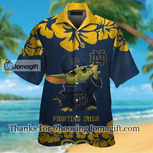 [Awesome] Notre Dame Fighting Irish Baby Yoda Hawaiian Shirt Gift