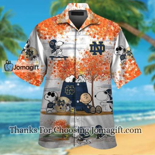 [Awesome] Notre Dame Fighting Irish Snoopy Autumn Hawaiian Shirt Gift