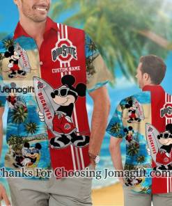 Awesome Ohio State Buckeyes Mickey Personalized Hawaiian Shirt Gift