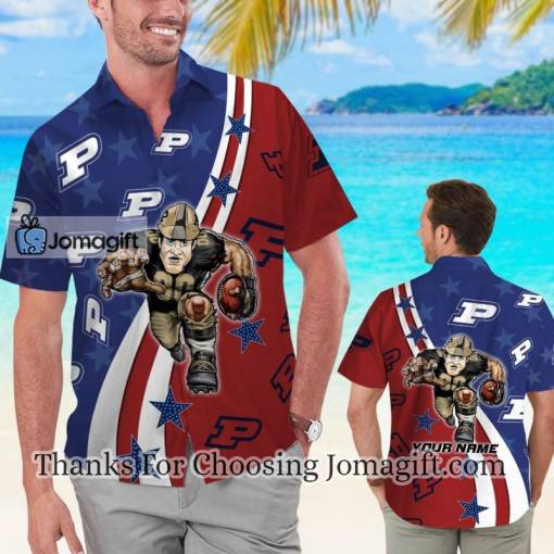 [Awesome] Purdue Boilermakers American Flag Personalized Hawaiian Shirts Gift