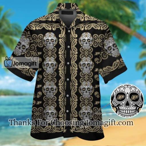 [Awesome] Purdue Boilermakersskull Hawaiian Shirt Gift
