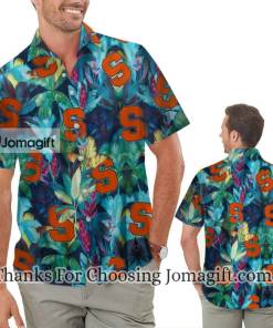 [Awesome] Syracuse Orange Floral Tropical Men Hawaiian Shirt Gift