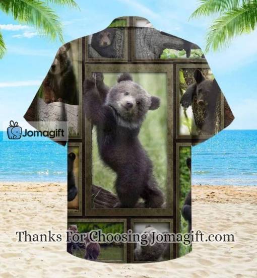 Baby Bear 3D Pictures Green Brown Hawaiian Shirt Summer
