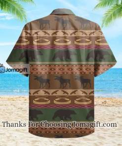 Bear And Moose Brown Hawaiian Shirt