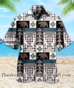 Bear Creek Lodge Grey Hawaiian Shirt 1
