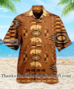 Bear Native Brown Hawaiian Shirt 1