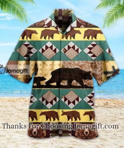 Bear Vintage Brown Hawaiian Shirt, Bear Lover