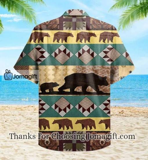 Bear Vintage Brown Hawaiian Shirt, Bear Lover