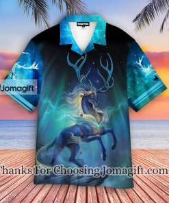 Beautiful Night Deer Hawaiian Shirt