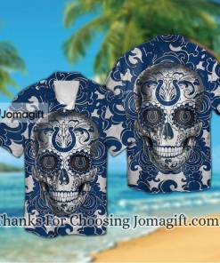 Best Selling Indianapolis Colts Sugarskull Hawaiian Shirt For Men And Women