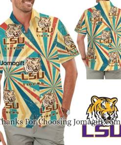 Best Selling Lsu Tigers Retro Vintage Style Hawaiian Shirts And Gift