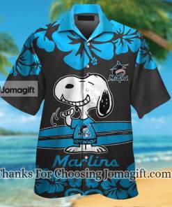 Best Selling Miami Marlins Snoopy Hawaiian Shirt Gift