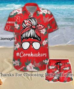 Best Selling Nebraska Cornhuskers Girl Messy Bun Hawaiian Shirt Gift