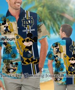 Best Selling Notre Dame Fighting Irish Mickey Personalized Hawaiian Shirts Gift