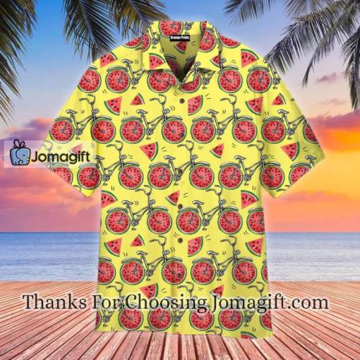 Bicycles With Watermelon Wheels Colorful Summer Hawaiian Shirt